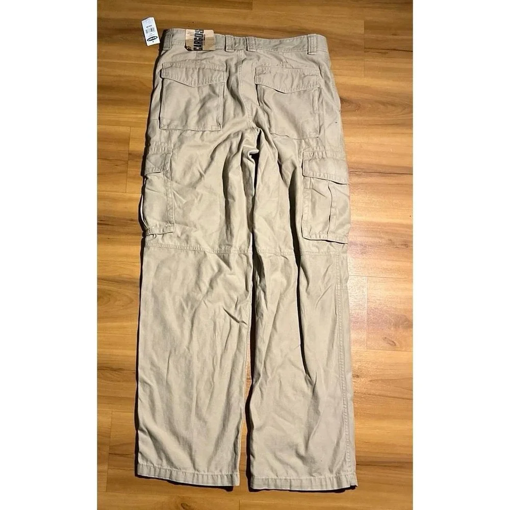 Mens NWT Old Navy Khaki Cargo Durable Tan Utility Straight Leg Pants